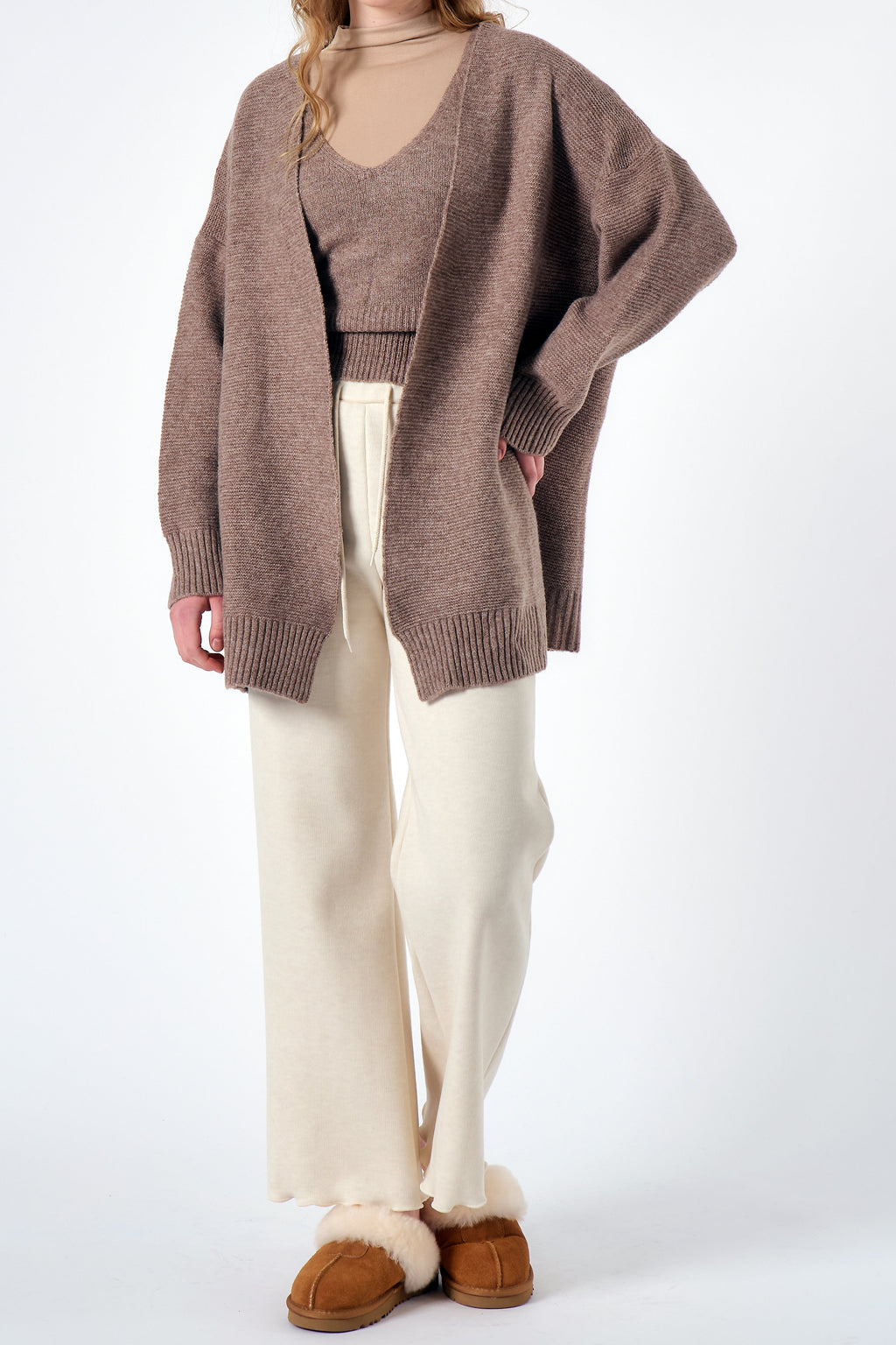 Chantal Oversized Knitted Top and Cardi Set