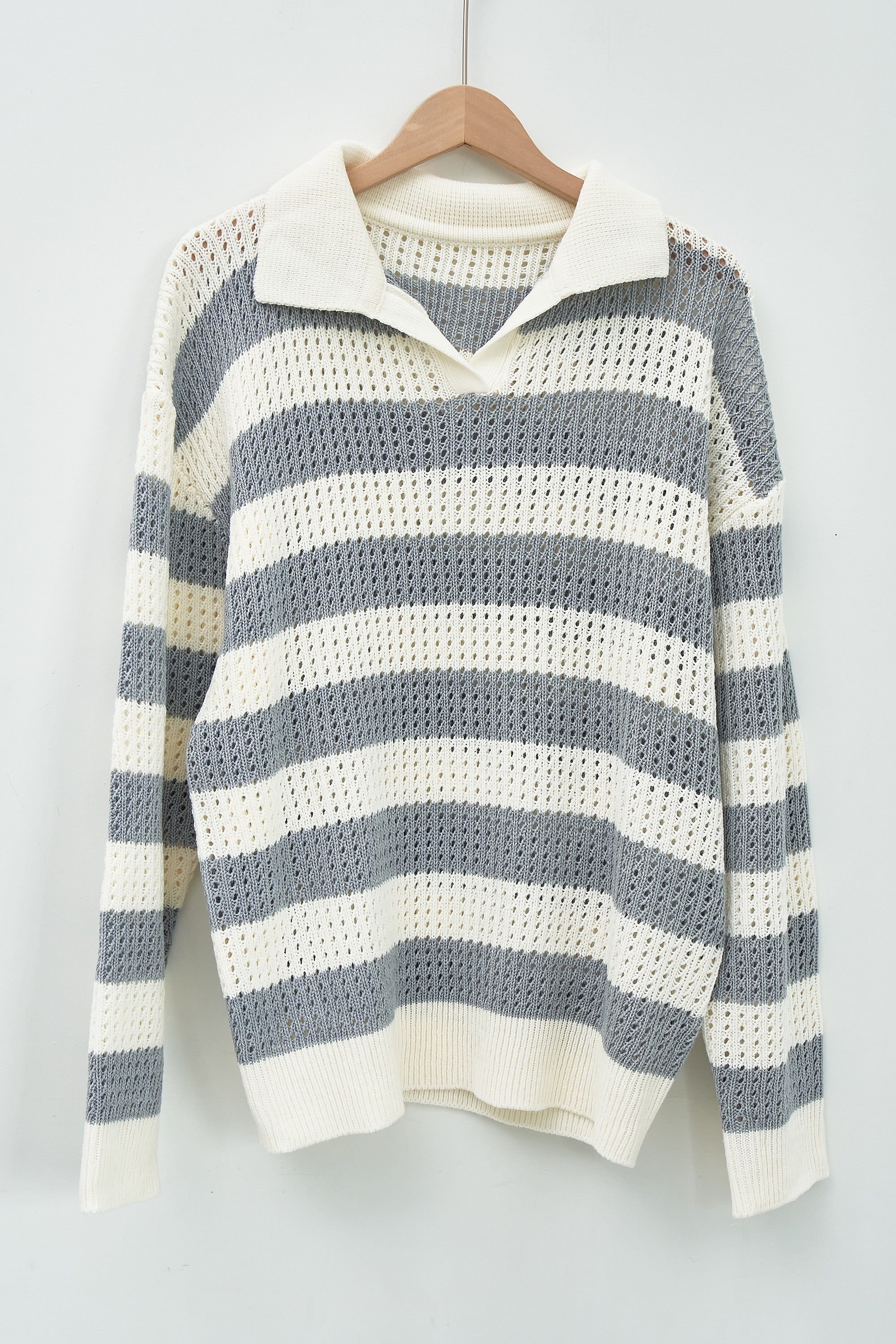 Flora Stripe Collar Sweater