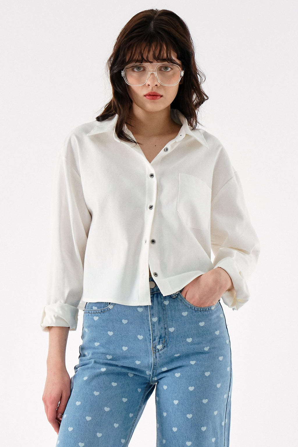Harper Cropped Shirt Jacket