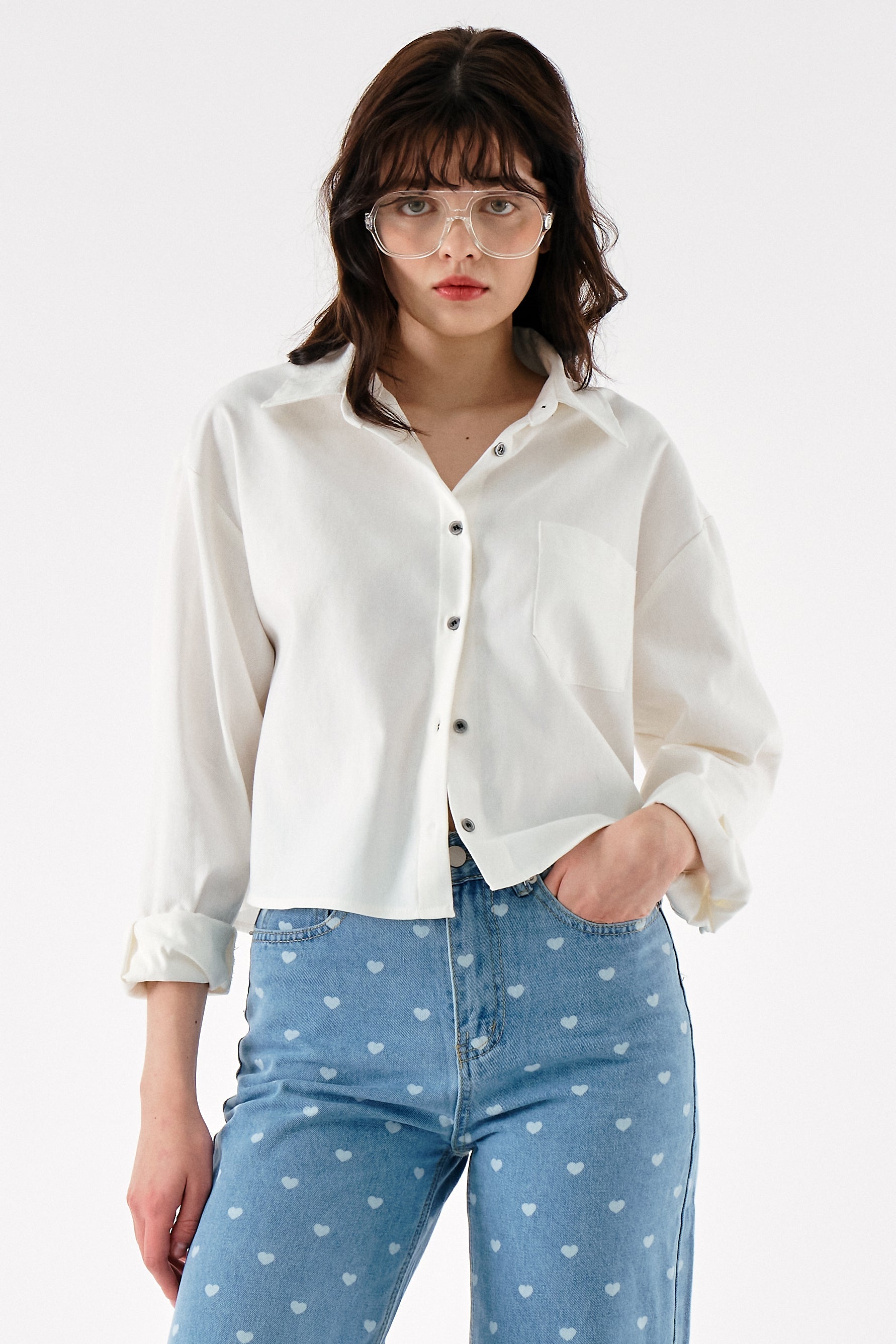 Harper Cropped Shirt Jacket