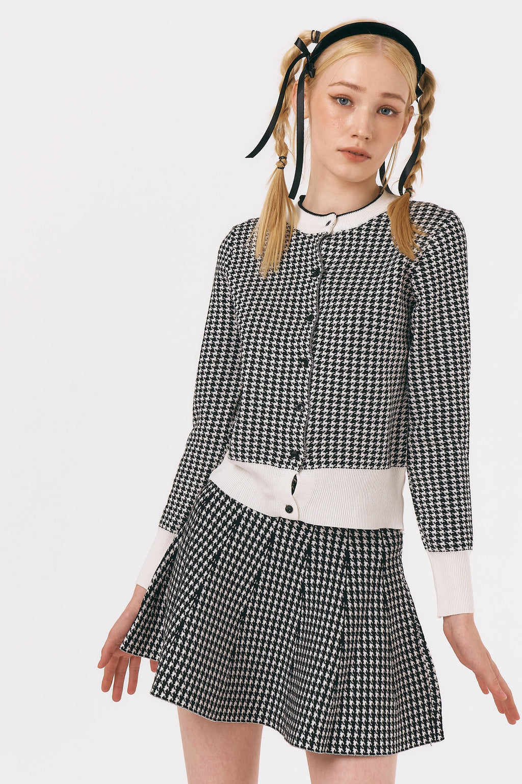 Hazel Knitted Cardi and Skirt Set