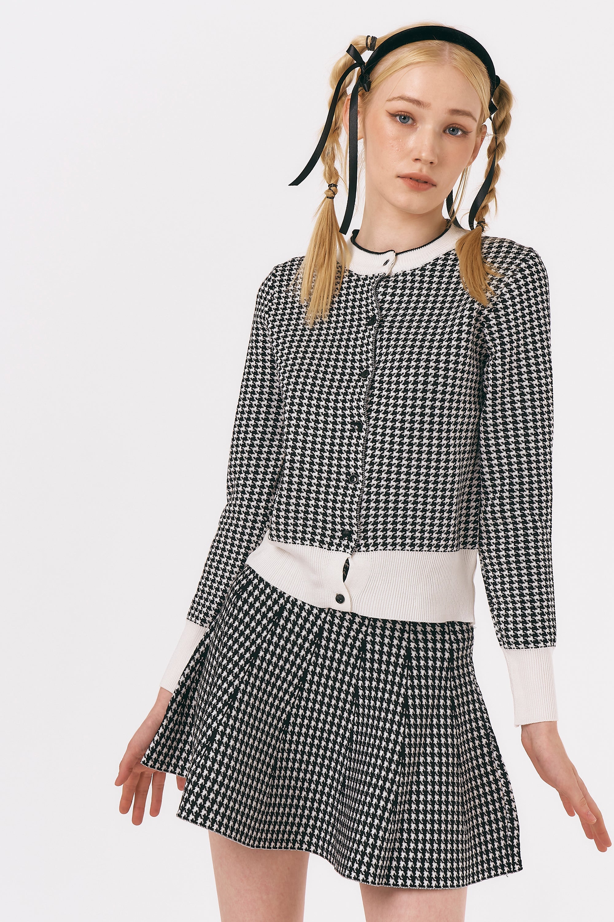 Hazel Knitted Cardi and Skirt Set