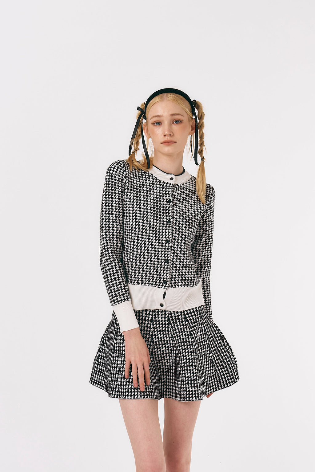 Hazel Knitted Cardi and Skirt Set