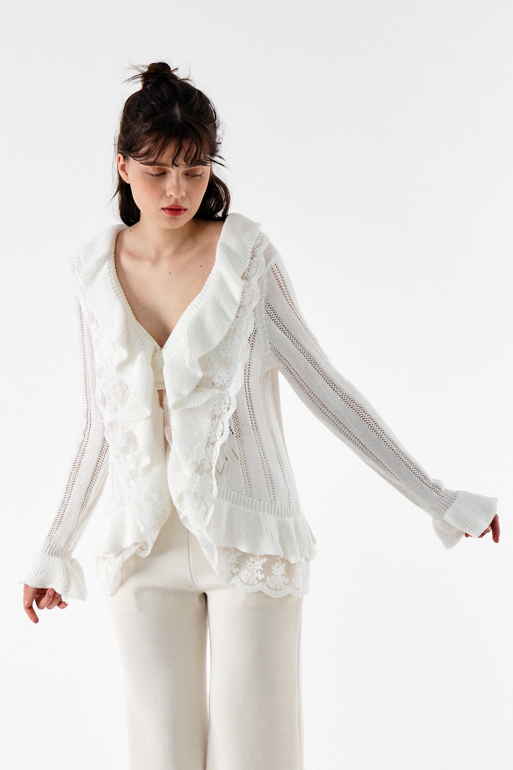 Miller Ruffle front Cardi Jacket