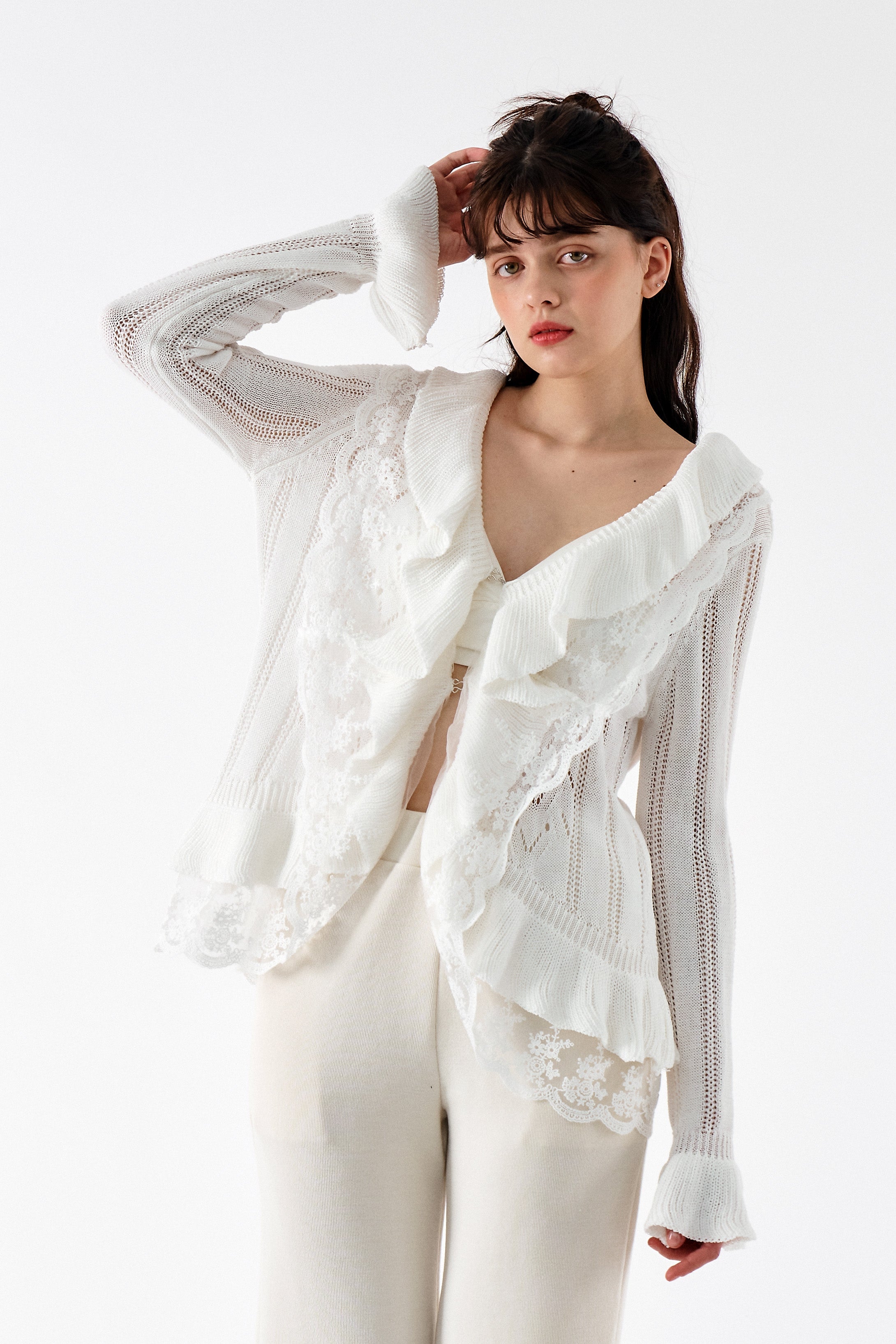 Miller Ruffle front Cardi Jacket