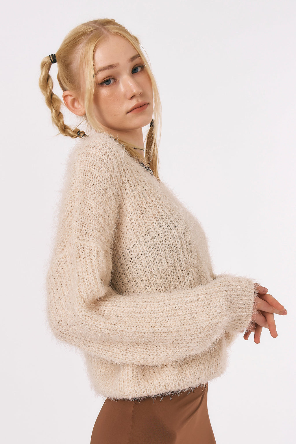 Zoe Fuzzy Sweater Top