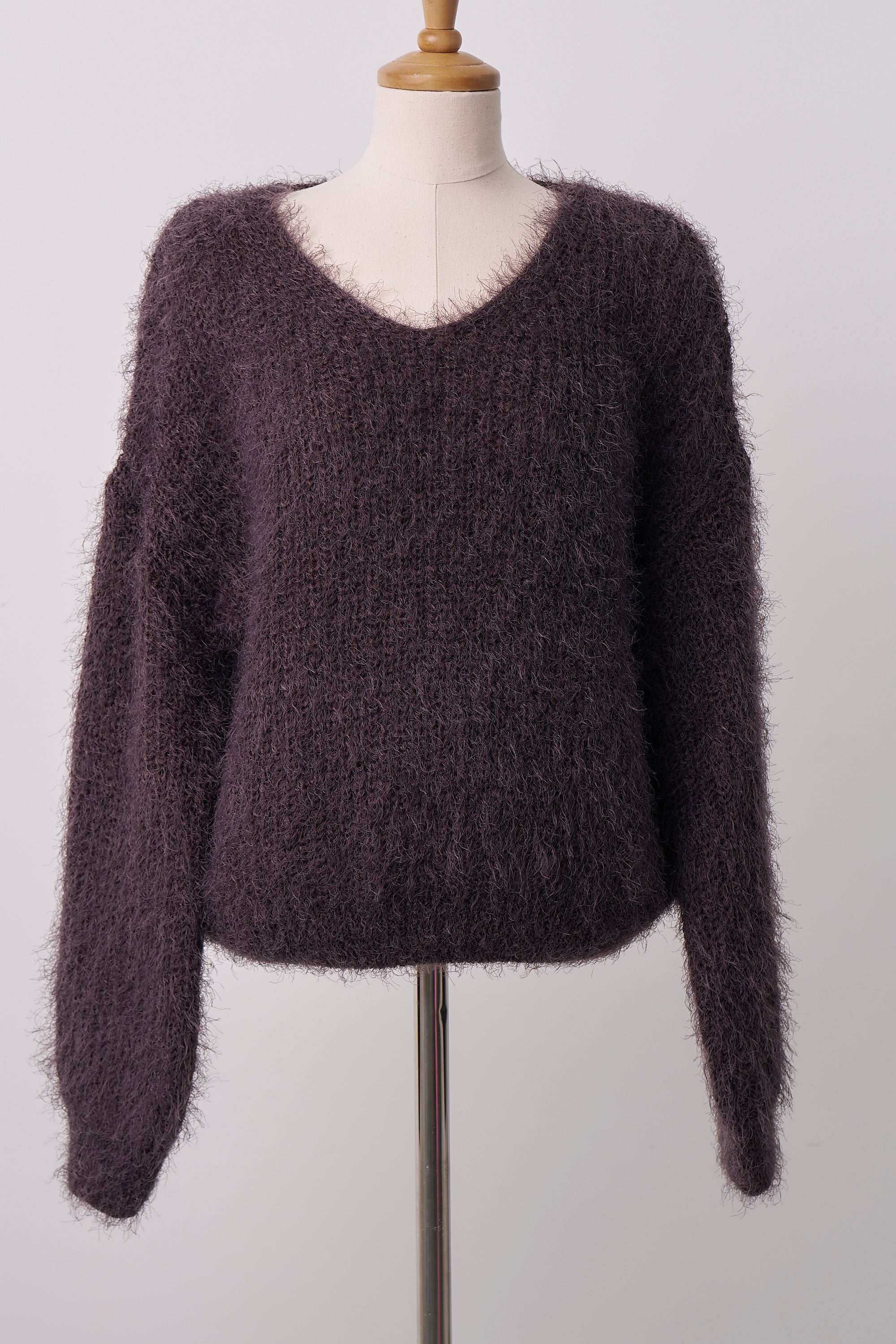 Zoe Fuzzy Sweater Top