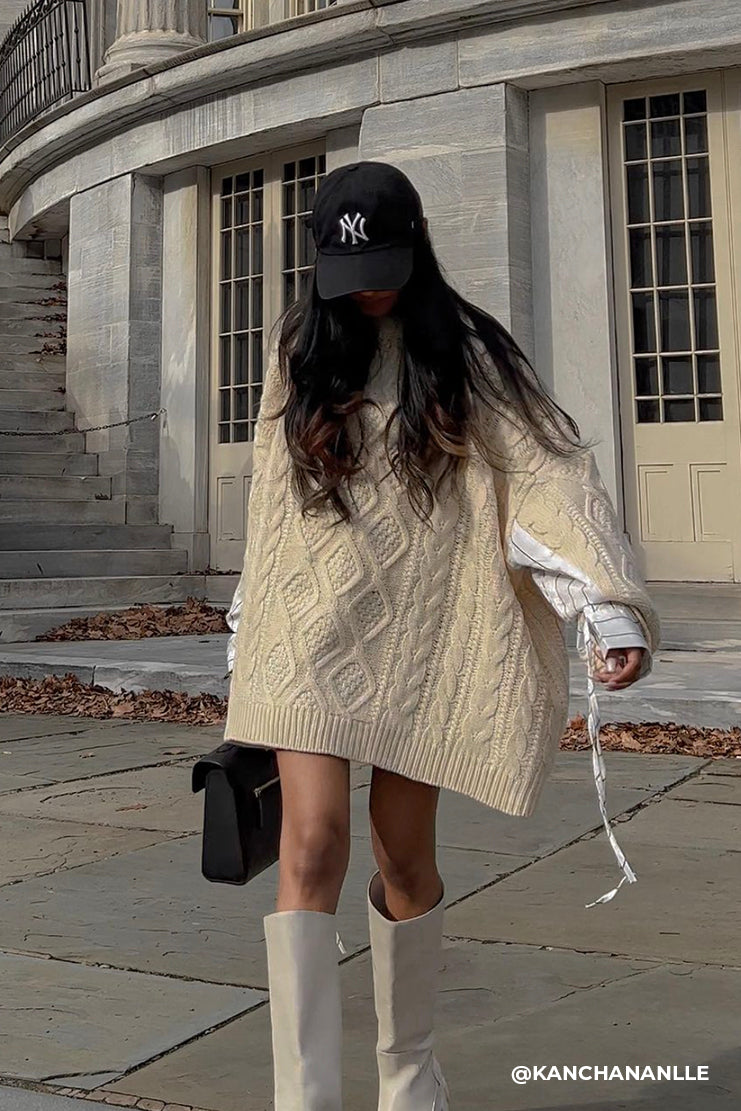 Sadie Shirt Combo Knit Pullover